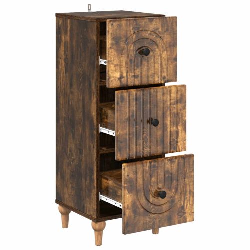 Чекмеджетен шкаф Опушен дъб 33 x 34,5 x 90 см