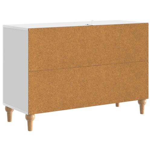 ТВ шкаф Бял гланц 89 x 34,5 x 60 см Инженерна дървесина