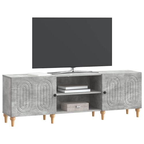 ТВ шкаф Бетонно сиво 150 x 31 x 50 см Инженерна дървесина