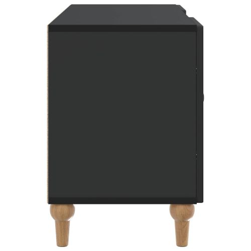 ТВ шкаф Черно 102 x 34,5 x 50 см Инженерна дървесина