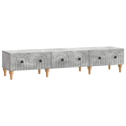 ТВ шкаф Бетонно сиво 147 x 34,5 x 30 см Инженерна дървесина