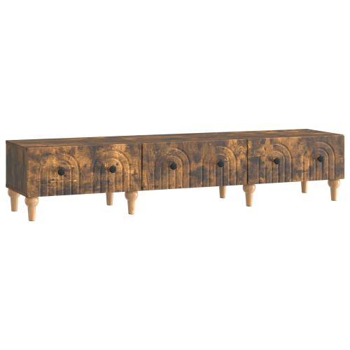 ТВ шкаф Опушен дъб 147 x 34,5 x 30 см Инженерна дървесина