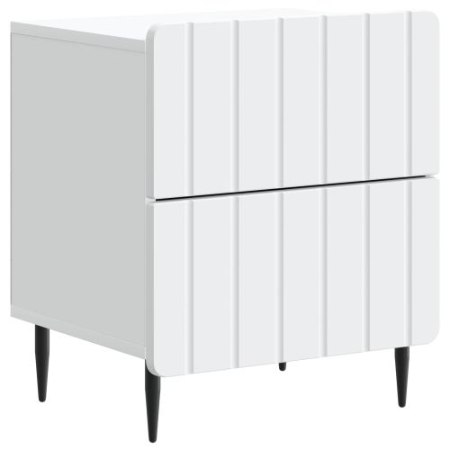 Нощен шкаф 2 pcs Бяло 43 x 34,5 x 49,5 см Инженерна дървесина