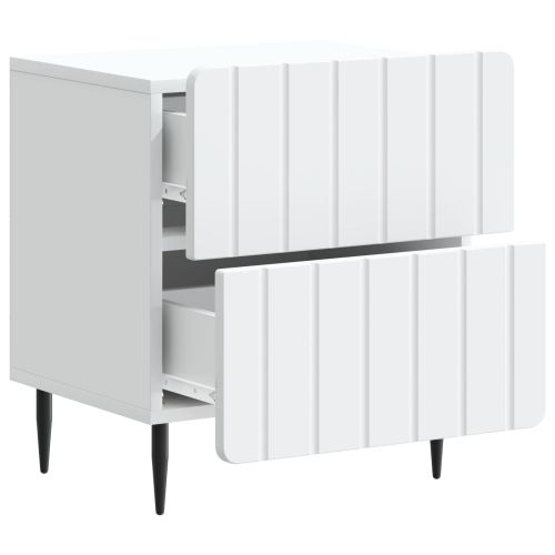 Нощен шкаф 2 pcs Бяло 43 x 34,5 x 49,5 см Инженерна дървесина