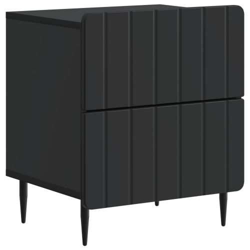Нощен шкаф 2 pcs Черно 43 x 34,5 x 49,5 см Инженерна дървесина