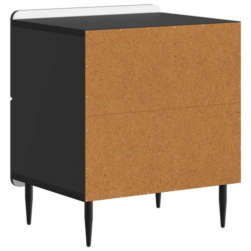 Нощен шкаф 2 pcs Черно 43 x 34,5 x 49,5 см Инженерна дървесина