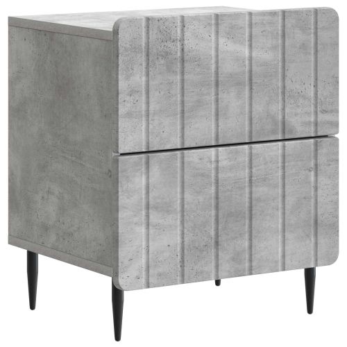 Нощен шкаф с чекмедже 2 pcs Бетонно сиво 43 x 34,5 x 49,5 см
