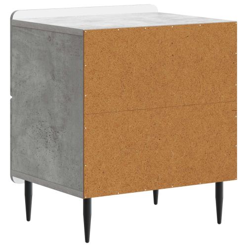 Нощен шкаф с чекмедже 2 pcs Бетонно сиво 43 x 34,5 x 49,5 см