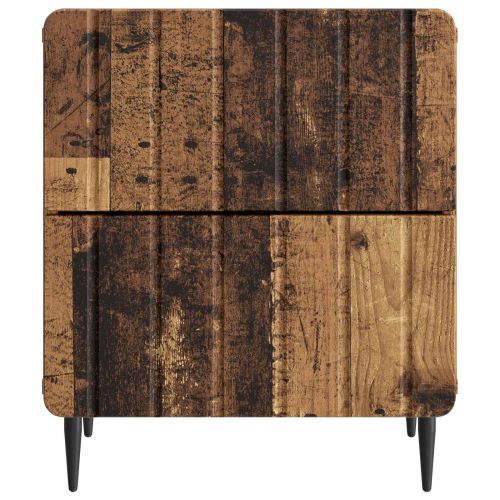 Нощен шкаф с чекмедже 2 pcs Старо дърво 43 x 34,5 x 49,5 см