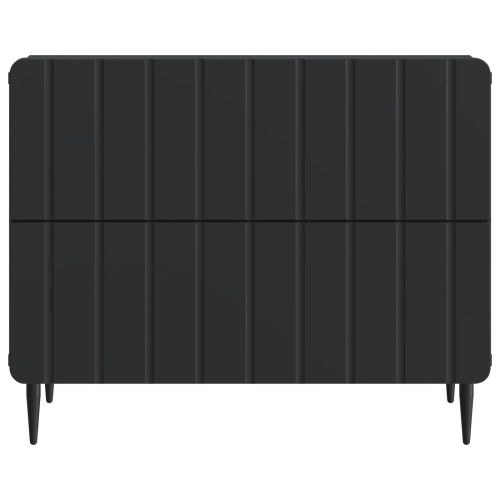 Нощен шкаф Черно 62 x 34,5 x 49,5 см Инженерна дървесина