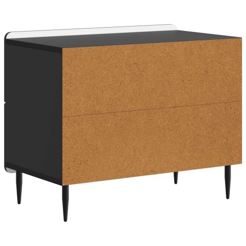 Нощен шкаф Черно 62 x 34,5 x 49,5 см Инженерна дървесина