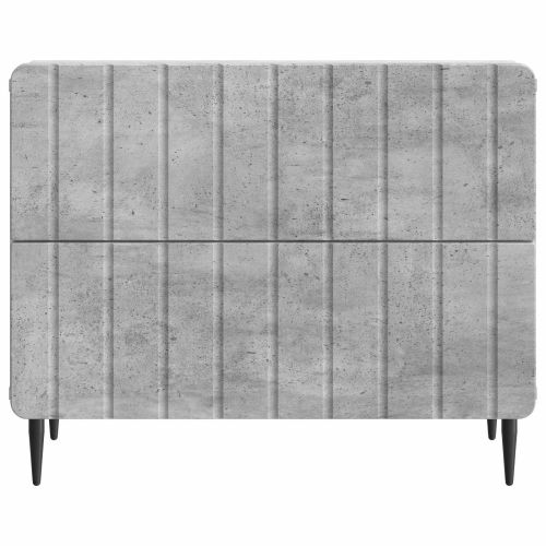 Нощен шкаф Бетонно сиво 62 x 34,5 x 49,5 см Инженерна дървесина