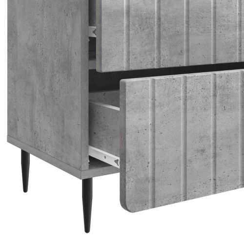 Нощен шкаф Бетонно сиво 62 x 34,5 x 49,5 см Инженерна дървесина