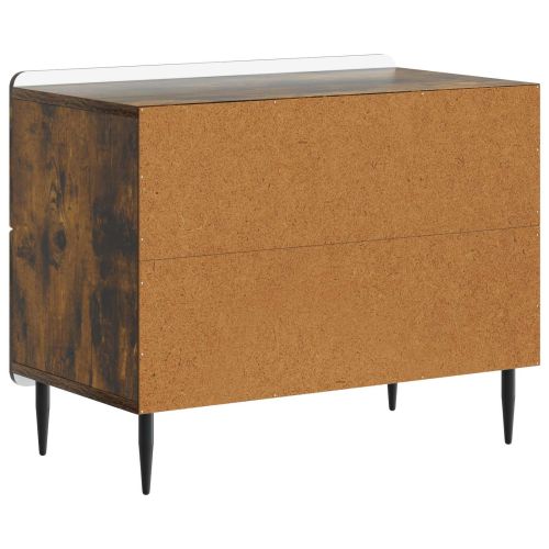 Нощен шкаф Опушен дъб 62 x 34,5 x 49,5 см Инженерна дървесина