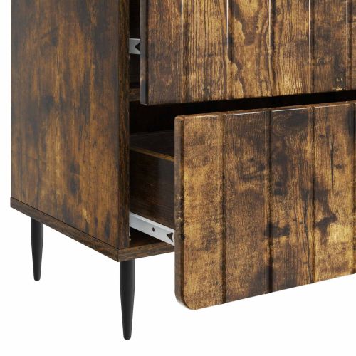 Нощен шкаф Опушен дъб 62 x 34,5 x 49,5 см Инженерна дървесина