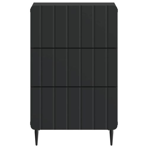 Нощен шкаф с чекмедже Черно 43x 41 x 68 см Инженерна дървесина