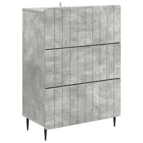 Чекмеджетен шкаф Бетонно сиво 66 x 34,5 x 92 см