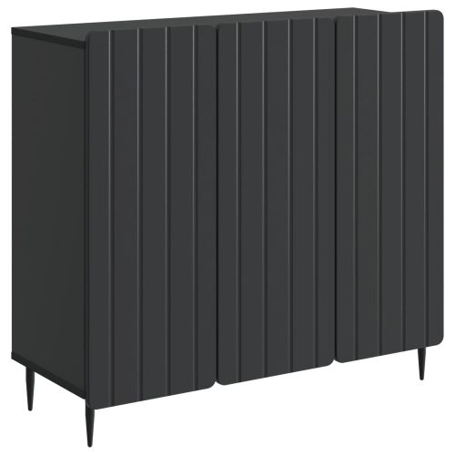 Служебен шкаф Черно 89 x 34,5 x 82 см Инженерна дървесина