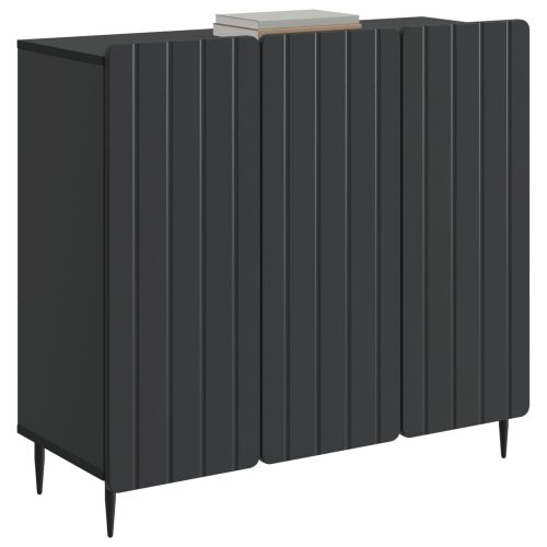 Служебен шкаф Черно 89 x 34,5 x 82 см Инженерна дървесина