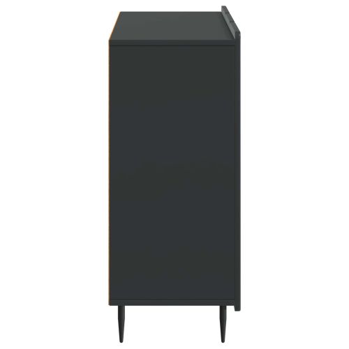 Служебен шкаф Черно 89 x 34,5 x 82 см Инженерна дървесина