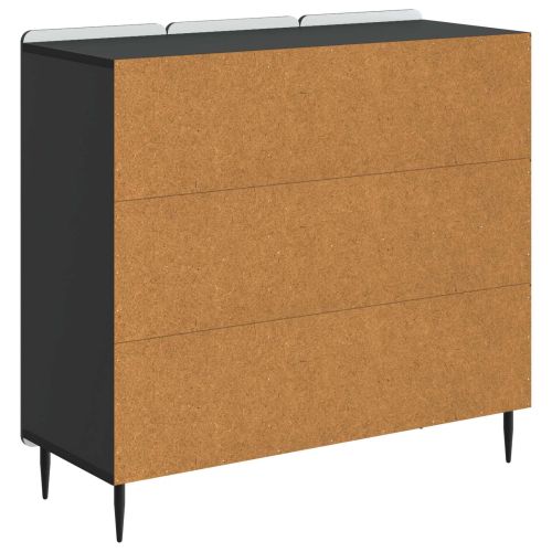 Служебен шкаф Черно 89 x 34,5 x 82 см Инженерна дървесина