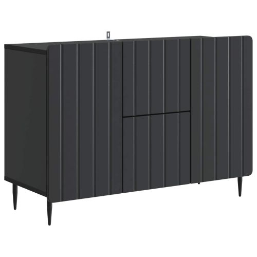 Служебен шкаф Черно 89 x 34,5 x 62 см Инженерна дървесина