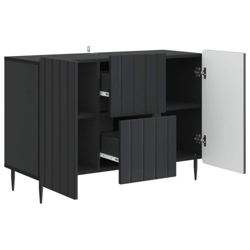 Служебен шкаф Черно 89 x 34,5 x 62 см Инженерна дървесина