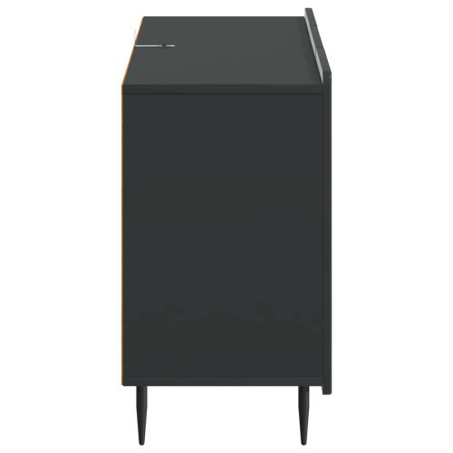 Служебен шкаф Черно 89 x 34,5 x 62 см Инженерна дървесина