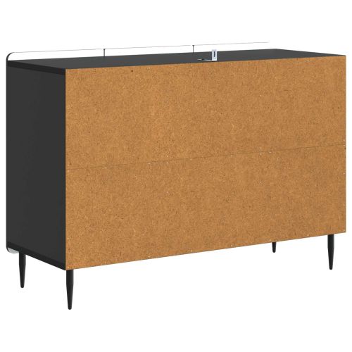 Служебен шкаф Черно 89 x 34,5 x 62 см Инженерна дървесина