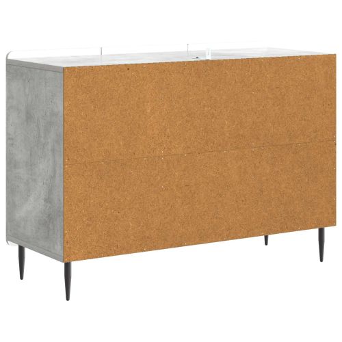 Служебен шкаф с чекмедже Бетонно сиво 89 x 34,5 x 62 см