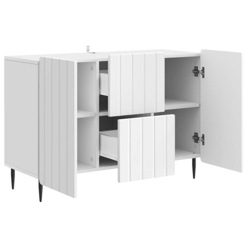 Служебен шкаф Бял гланц 89 x 34,5 x 62 см Инженерна дървесина
