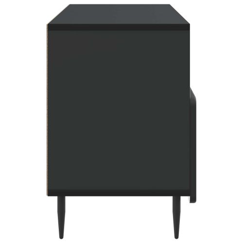 ТВ шкаф с чекмедже Черно 102 x 34,5 x 50 см Инженерна дървесина