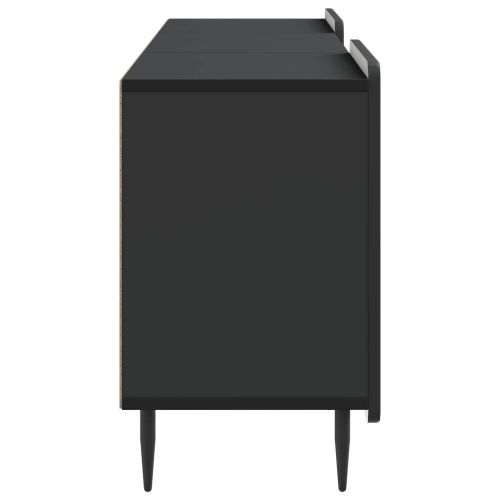ТВ шкаф Черно 150 x 31 x 52 см Инженерна дървесина