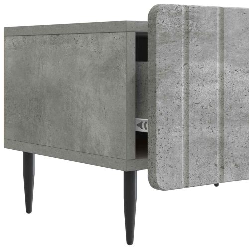 ТВ шкаф Бетонно сиво 147 x 34,5 x 32 см Инженерна дървесина