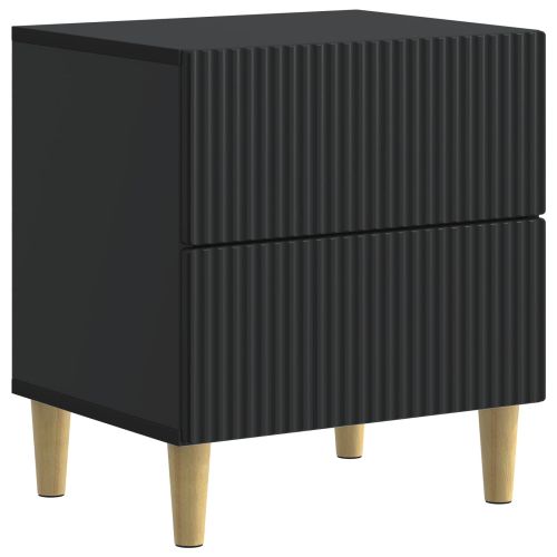 Нощен шкаф Черно 43 x 34,5 x 48 см Инженерна дървесина