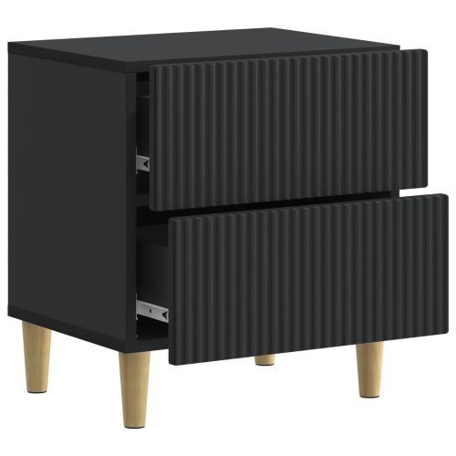 Нощен шкаф Черно 43 x 34,5 x 48 см Инженерна дървесина