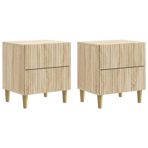 Нощен шкаф с чекмедже 2 pcs Дъб сонома 43 x 34,5 x 48 см