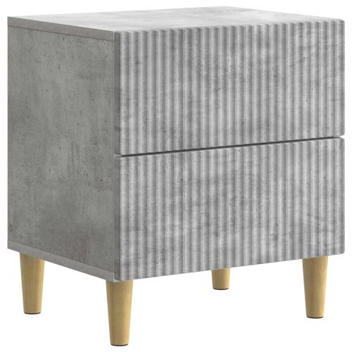 Нощен шкаф Бетонно сиво 43 x 34,5 x 48 см Инженерна дървесина