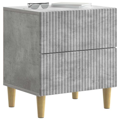 Нощен шкаф Бетонно сиво 43 x 34,5 x 48 см Инженерна дървесина