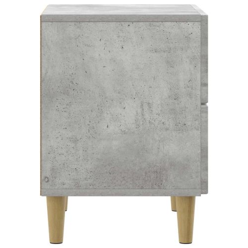 Нощен шкаф Бетонно сиво 43 x 34,5 x 48 см Инженерна дървесина