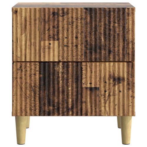 Нощен шкаф с чекмедже 2 pcs Старо дърво 43 x 34,5 x 48 см