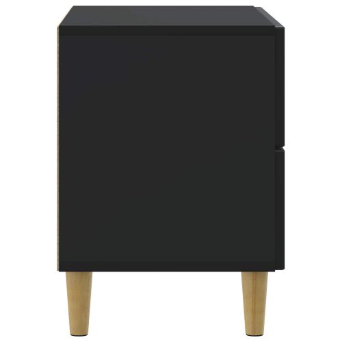 Нощен шкаф Черно 62 x 34,5 x 48 см Инженерна дървесина