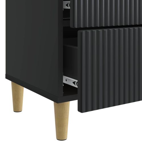 Нощен шкаф Черно 62 x 34,5 x 48 см Инженерна дървесина