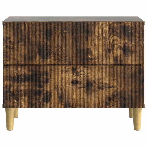 Нощен шкаф Опушен дъб 62 x 34,5 x 48 см Инженерна дървесина
