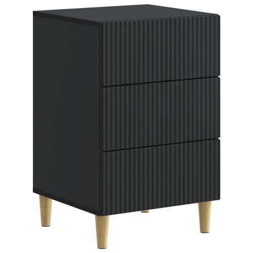 Нощен шкаф Черно 43 x 41 x 66,5 см Инженерна дървесина