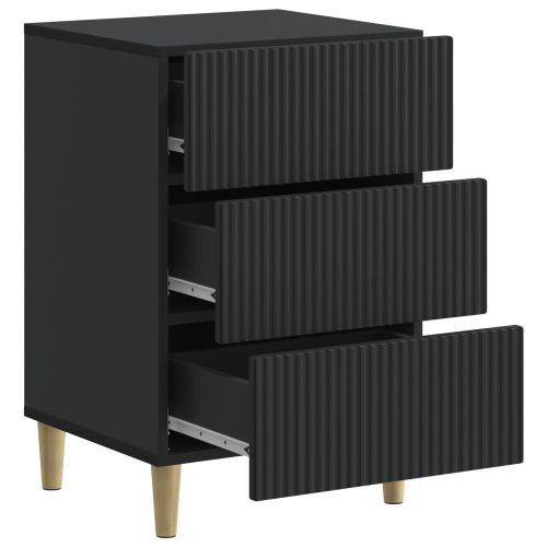 Нощен шкаф Черно 43 x 41 x 66,5 см Инженерна дървесина