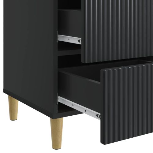 Нощен шкаф Черно 43 x 41 x 66,5 см Инженерна дървесина