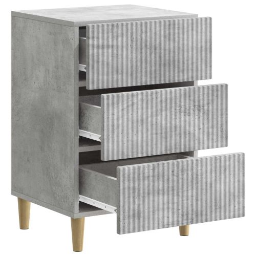 Нощен шкаф Бетонно сиво 43 x 41 x 66,5 см Инженерна дървесина