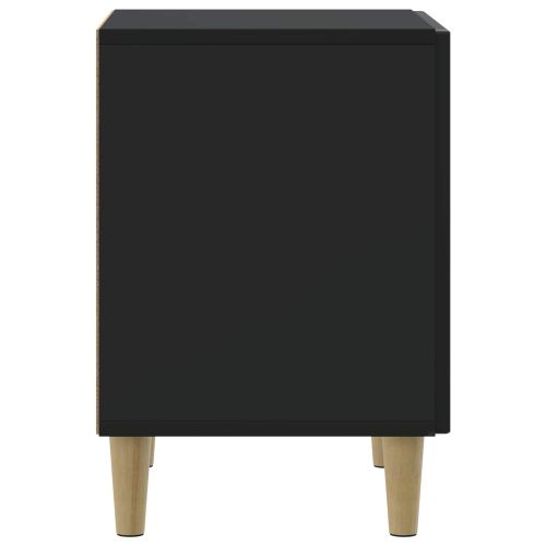 Нощен шкаф Черно 43 x 34,5 x 50 см Инженерна дървесина