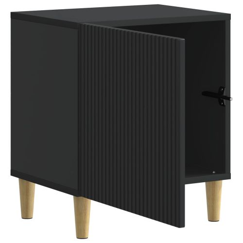 Нощен шкаф 2 pcs Черно 43 x 34,5 x 50 см Инженерна дървесина
